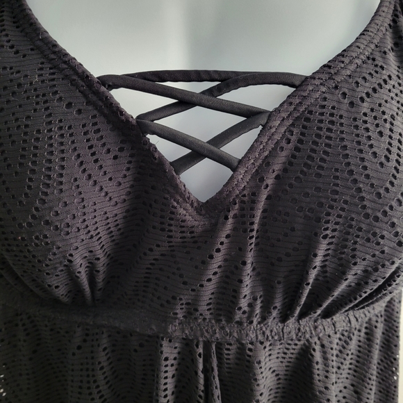 Swim Top Lattice Neckline 1x - Picture 3 of 6